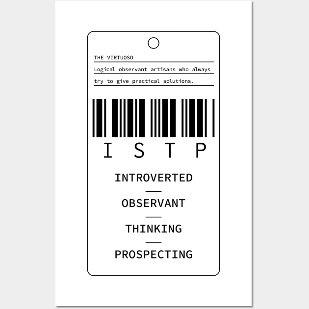 ISTP - The Virtuoso - Introverted Observant Thinking Prospecting Wall Art by Millusti